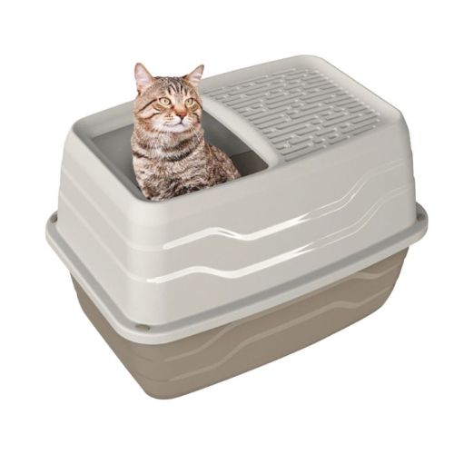 Georplast Salto Top Entry Cat Toilet - Beige (Pack Of 2)