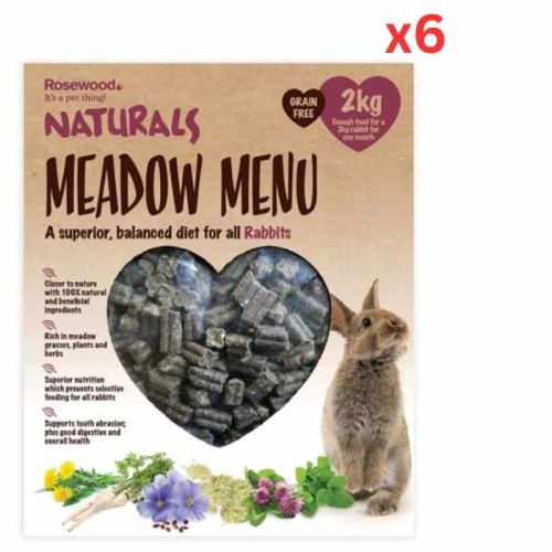 Rosewood Naturals Meadow Menu Rabbit Food (2Kg x 6)