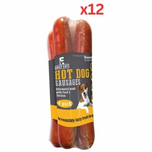 Rosewood Daily Eats Hot Dog Sausages Dog Treats (Pack of 12)