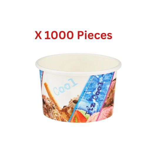 Hotpack Paper Ice Cream Cup Without Lid 1000 Pieces - ICB120