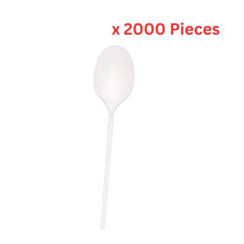 Hotpack Plastic White Normal Spoon 2000 Pieces - DSPSHP