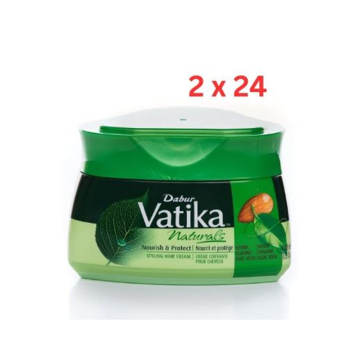 Dabur Vatika, Naturals Nourish And Protect Hair Styling Cream - 140g x 2 x 24