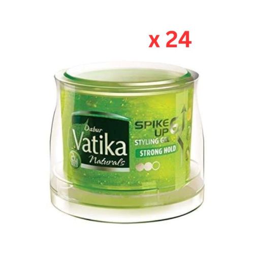 Dabur Vatika, Naturals Strong Hold Spike Up Styling Hair Gel Green - 250 ml x 24