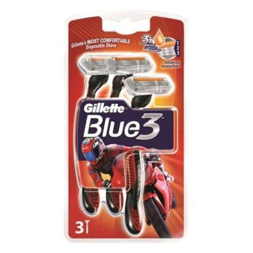 Gillette Blue 3 Disposable Razors Nitro 3, Red