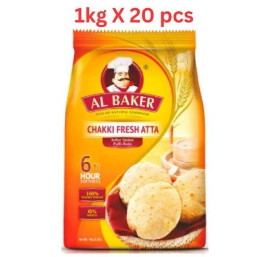Al Baker Chakki Fresh Atta - 20 x 1 kg