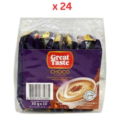 Great Taste Choco Coffee Mix, 10 X 30 Gm Pack Of 24 (UAE Delivery Only)