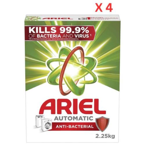 Ariel Antibacterial Laundry Detergent Automatic 2.25 kg x 4