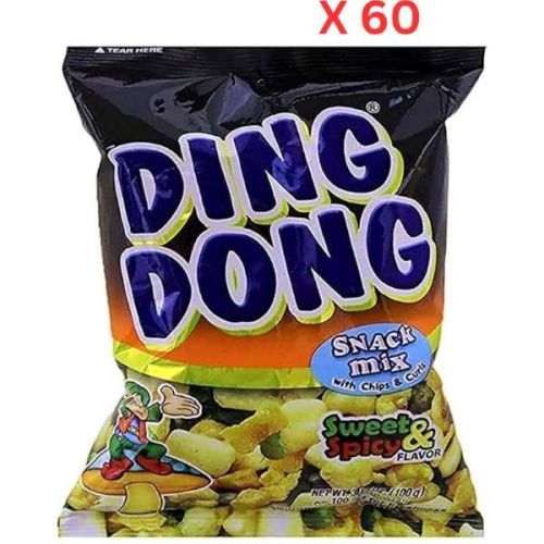 Ding Dong Snack Mix Sweet & Spicy, 100 Gm Pack Of 60 (UAE Delivery Only)