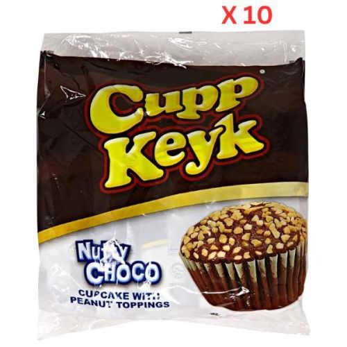 Cupp Keyk Nutty Choco - 340 Gm Pack Of 10 (UAE Delivery Only)