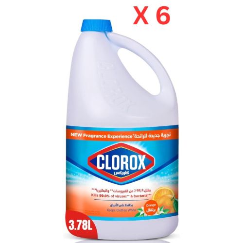 Clorox Bleach Liquid, Orange - 6 x 3.78 L