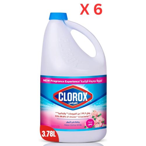 Clorox Bleach, Floral - 6 x 3.78 L