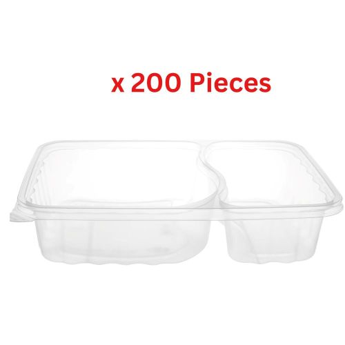 Hotpack Microwave Container Compartment With Lid - 200 Pieces