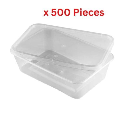 Hotpack Microwave Container  With Lid - 500 Pieces