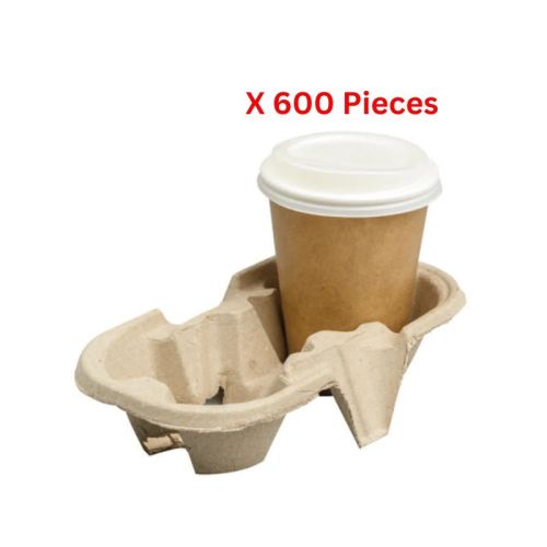 Hotpack Paper Corrugated 2cup Holder 600 Pieces - CCH2