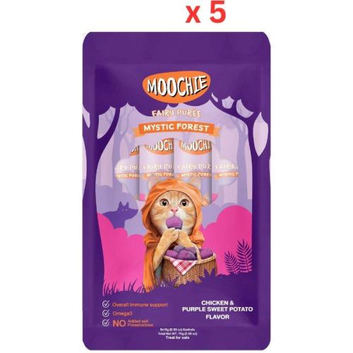 Moochie Mystic Forest Chicken & Purple Sweet Potato Flavor 15G Pouch (Pack Of 5)