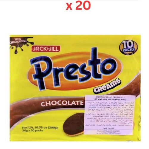 Jack N Jill Presto Creams Cookie Chocolate Pack Of 10 - 30 Gm Pack Of 20 (UAE Delivery Only)
