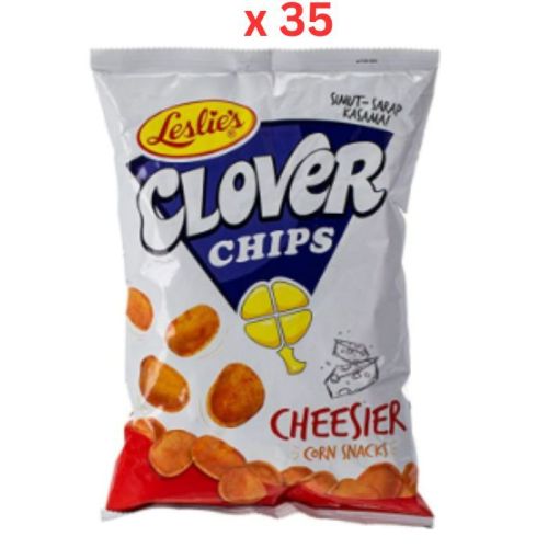Leslies Clover Chips Cheese - 85 Gm Pack Of 35 (UAE Delivery Only)