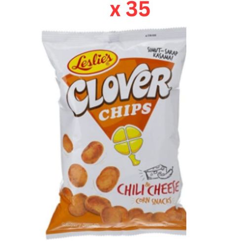 Leslies Clover Chips, Chilli & Cheese, 85 Gm Pack Of 35 (UAE Delivery Only)