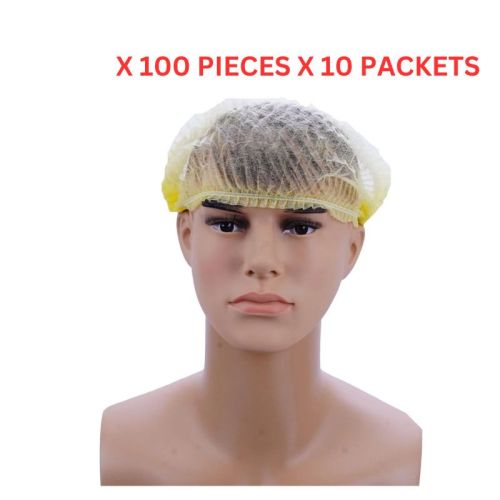 Hotpack Bouffant Cap Yellow Color 100 Pieces - NCAPY 