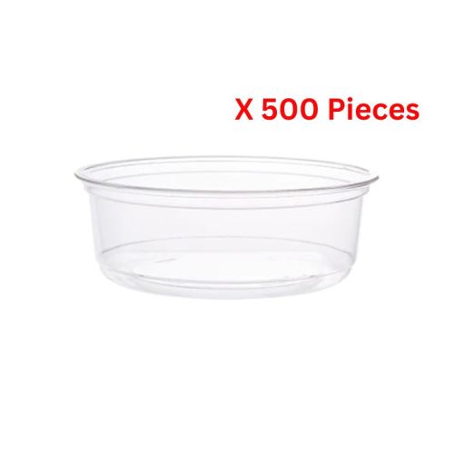 Hotpack Deli Container With Lid Flat Round 8oz Pet - 500 Pieces -  DCR8PETHP