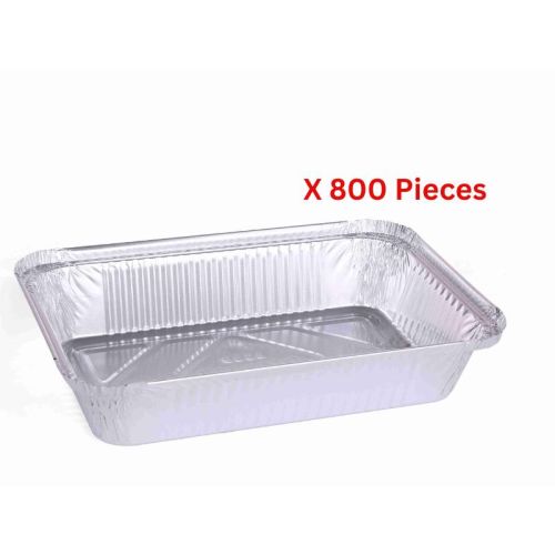 Hotpack Aluminium Container Base With Lid  800 Pieces - 1077HPBE+1077L