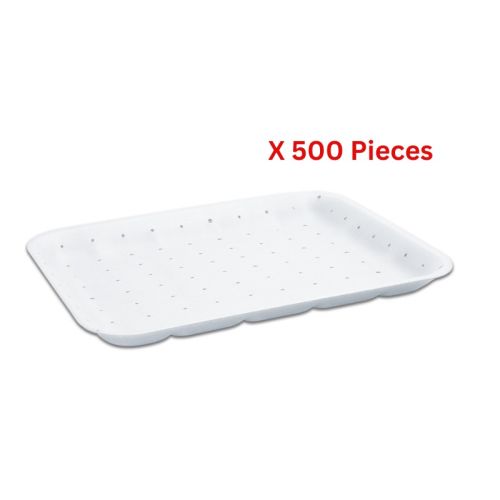 Hotpack Meat Tray Foam Absorbent White - 500 pieces - 13AB