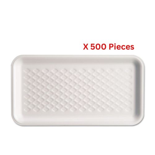 Hotpack Foam Rectangular Tray Set White - 500 Pieces - 13M