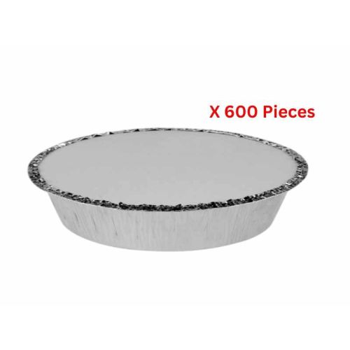 Hotpack Aluminium Round Bowl Base With Lid - 600 Pieces - 5080HPB+5069/5080L