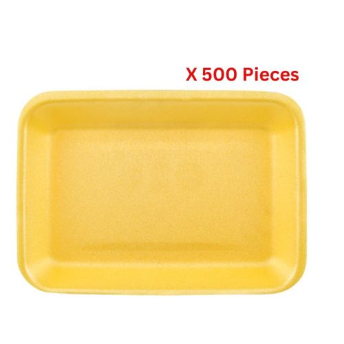 Hotpack  Foam Rectangular Tray Set Yellow - 500 Pieces - 13MY