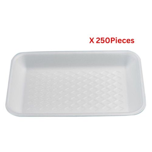 Hotpack Foam Trays White - 250 Pieces - 14M