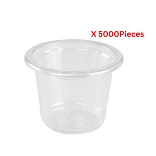 Hotpack 1 Oz Pet Clear Portion Cup With Lid -  5000 Pieces - 30PETB+FLID44