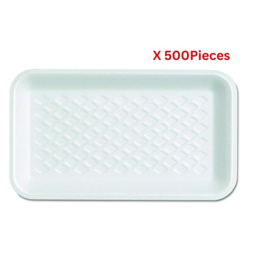 Hotpack Foam Rectangular Trays Set White - 500 Pieces -3M