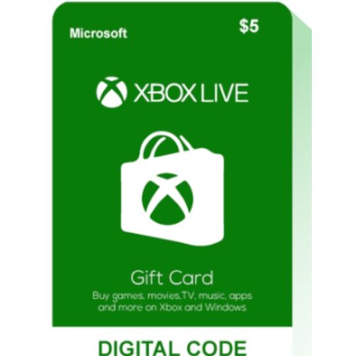 Xbox Live $5 USD - Instant E-Mail Delivery