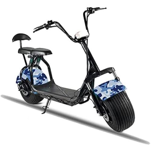 Megastar Coco City Harley 60 V Electric Fat Tyre Scooter Army - Blue (UAE Delivery Only)