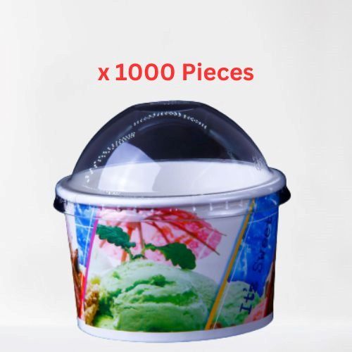 Hotpack Paper Ice Cream Cup Without Lid 1000 Pieces  - ICB200