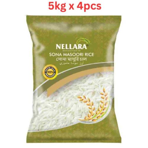 Nellara Sona Masuri Rice 5kg (Pack of 4)