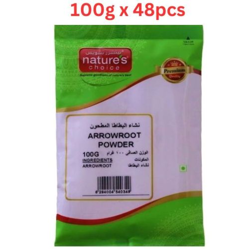Natures Choice Arrowroot Powder, 100 gm Pack Of 48 (UAE Delivery Only)