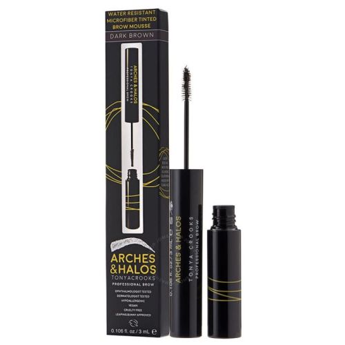 Arches And Halos Water Resistant Microfiber Tinted Dark Brown 3ml Eyebrow Mousse