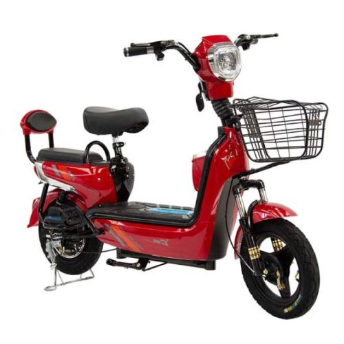 Megastar Megawheels Trendy Pedal Assist 48 V Scooter Double Seats With Basket - Red (UAE Delivery Only)