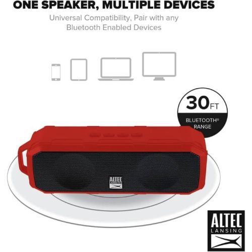 Altec Lansing Fury Wireless Bluetooth Speaker IMW340N  - Red