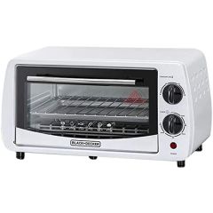 Black+Decker 9L Double Glass Multifunction Toaster Oven for Toasting/ Baking/ Broiling, White, TRO9DG-B5