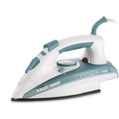 BLACK+DECKER 1750W Steam Iron Ceramic Coated Soleplate with Anti Calc Anti Drip Self Clean and Auto Shutoff, Removes Stubborn Creases Quickly and Easily X1600-B5
