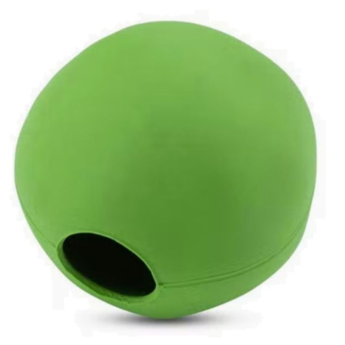 Beco Pets Beco Eco Friendly Natural Rubber Ball Hollow Dog Chew Treat Dispensing Toy Green XL UAE Delivery Only