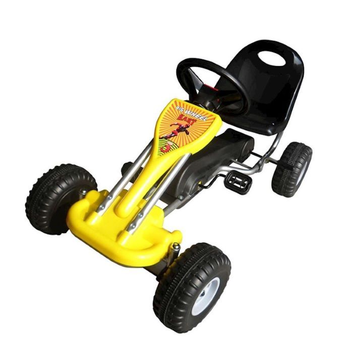 Megastar Ride On Mini Pedal Go Kart For Kids With Hand Brake - Yellow (UAE  Delivery Only)