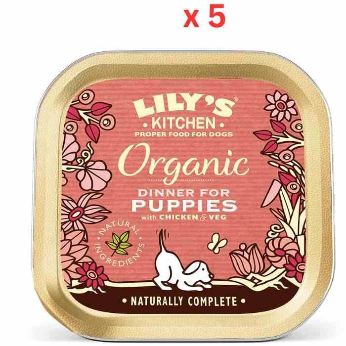 Lily S Kitchen Organic Dinner Wet Puppy Food 150G Pack of 5