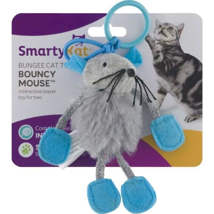 Smartykat Bouncy Mouse Bungee Dangler Plush Cat Toy