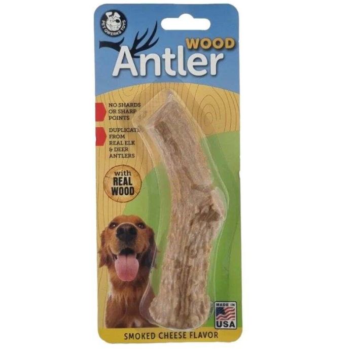 Wood flavored shop dog chew