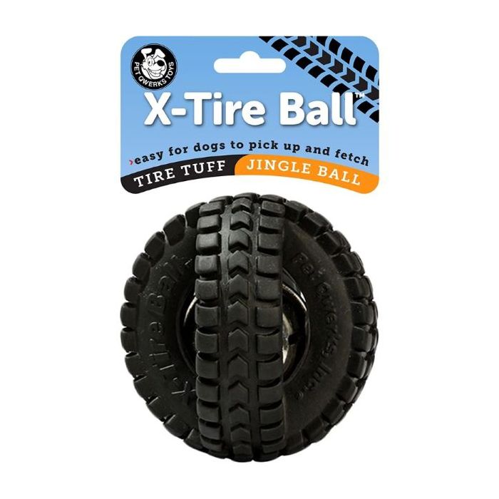 Petmate Pet Qwerks Jingle X Tire Ball Dog Toy