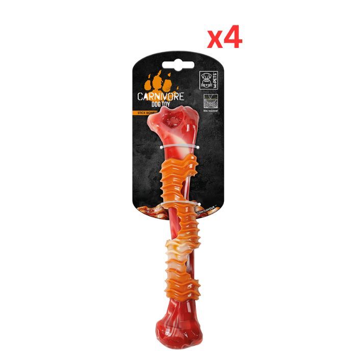M PETS Carnivore Stick Bone L Dog Toy Pack of 4