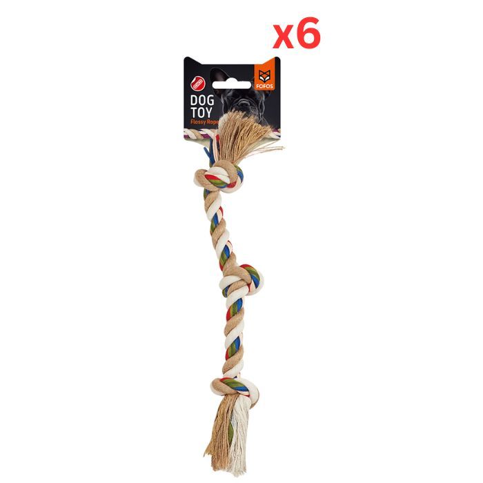 Fofos 3 Knots Flossy Rope Dog Toy Pack of 3
